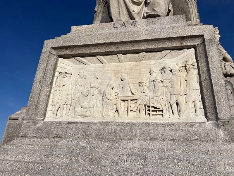 The National Monument to the Forefathers Marker image. Click for full size.