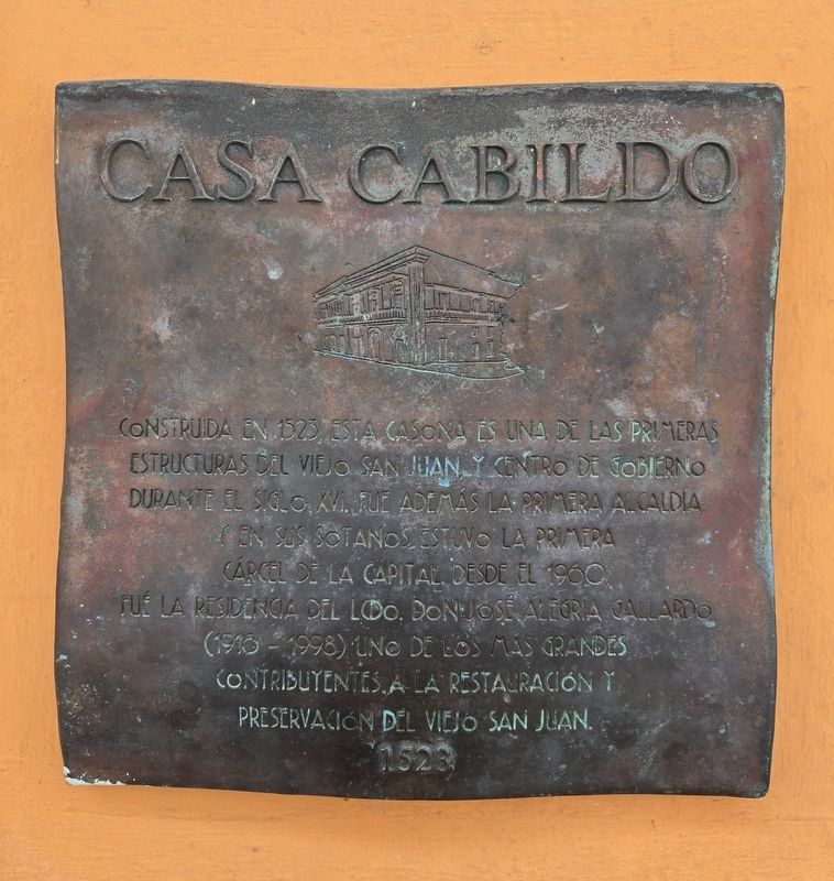 Cabildo House Marker image. Click for full size.