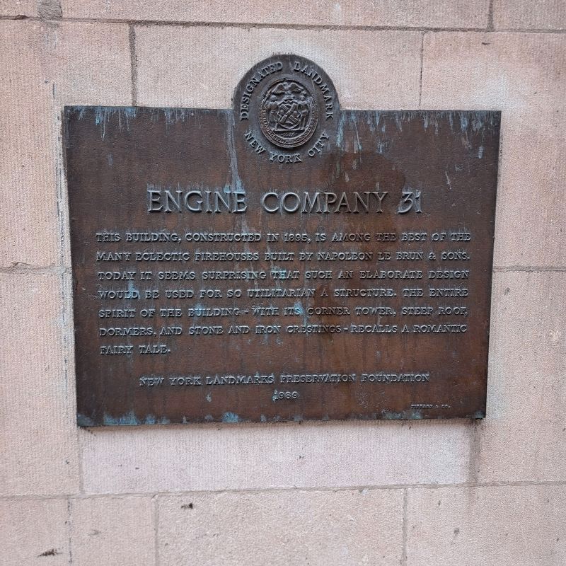 Engine Company 31 Marker. Click for full size. Engine Company 31 Marker image. Click for full size.