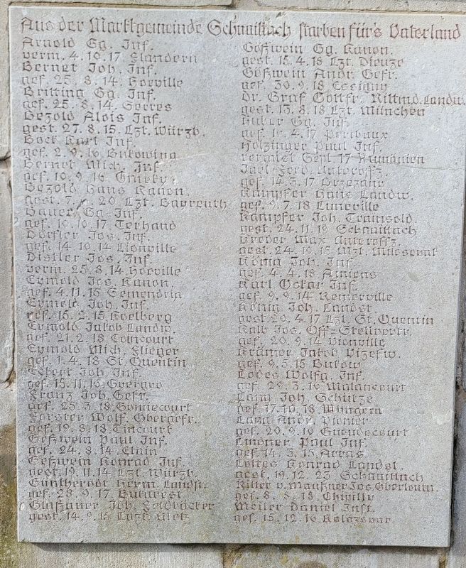 The Market Town of Schnaittach, its Heroes Marker - Left Panel. Click for full size. The Market Town of Schnaittach, its Heroes Marker - Left Panel image. Click for full size.