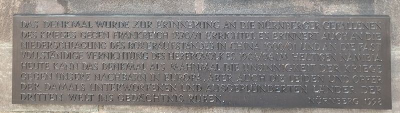 Kriegsdenkmal / War Memorial. Click for full size. Kriegsdenkmal / War Memorial image. Click for full size.