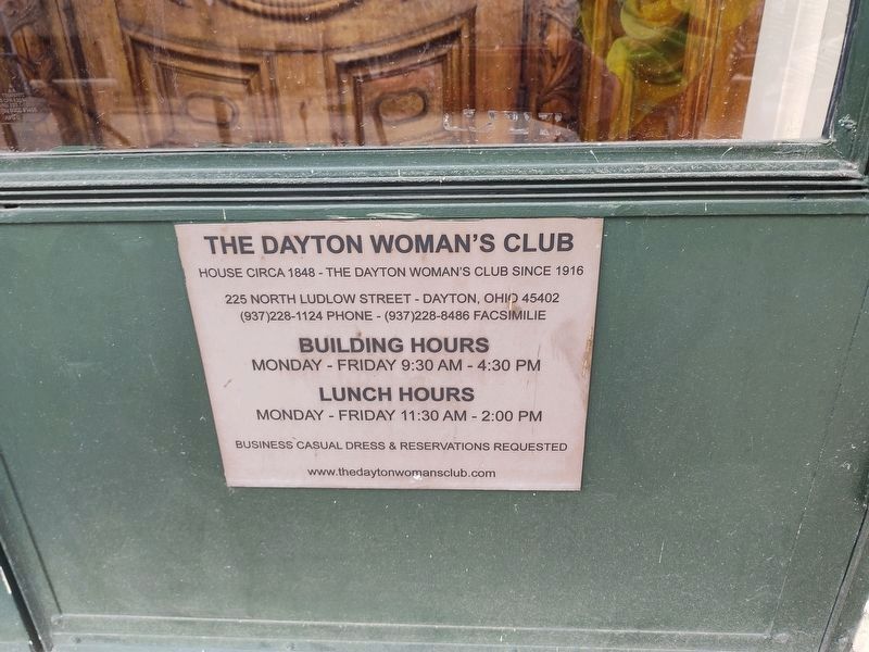 Dayton Woman�s Club Marker image. Click for full size.