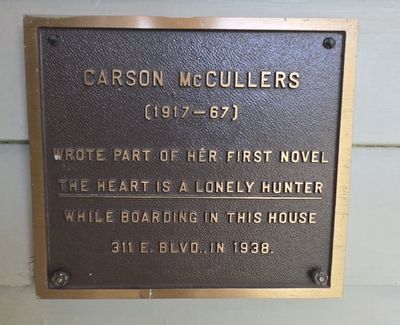 Carson McCullers Marker. Click for full size. Carson McCullers Marker image. Click for full size.