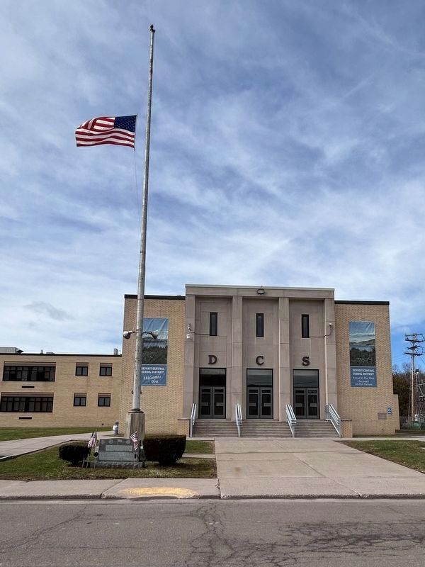 Deposit Vietnam Veterans Memorial <br> and Deposit Central High School. Click for full size. Deposit Vietnam Veterans Memorial <br> and Deposit Central High School image. Click for full size.