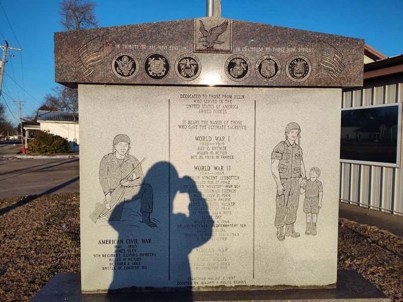 Ullin Veterans Memorial Marker image. Click for full size.