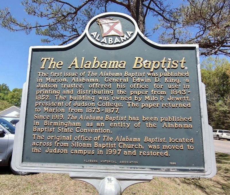 <i>The Alabama Baptist</i> Marker image. Click for full size.
