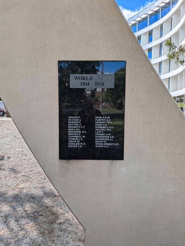 World War I Plaque. Click for full size. World War I Plaque image. Click for full size.