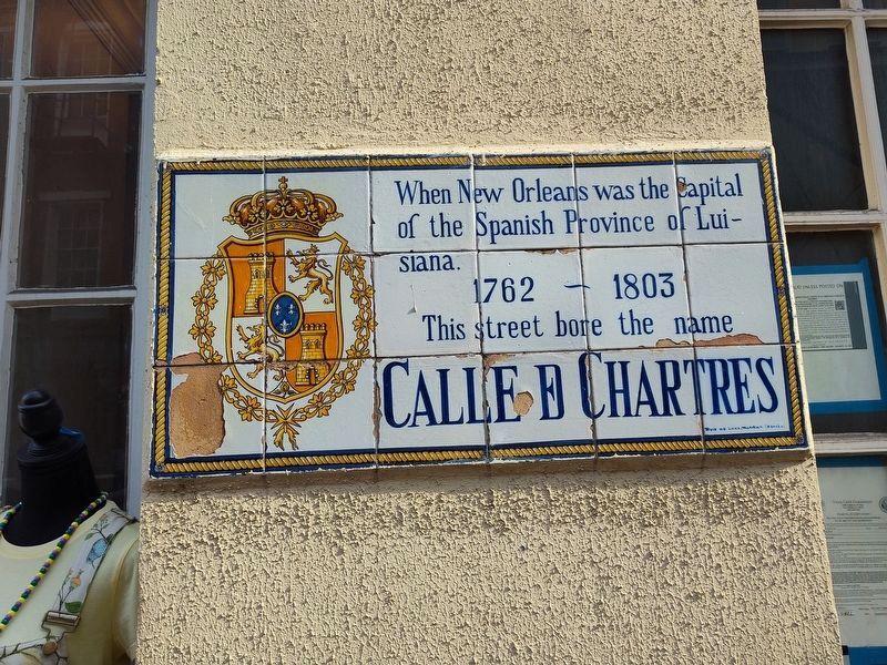 Calle de Chartres Marker. Click for full size. Calle de Chartres Marker image. Click for full size.