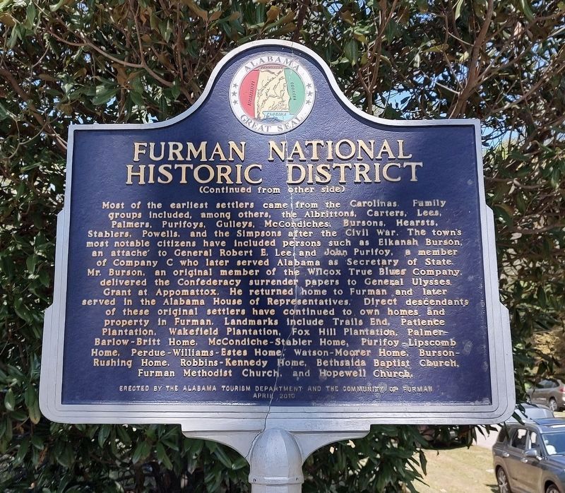 Furman National Historic District Marker image. Click for full size.