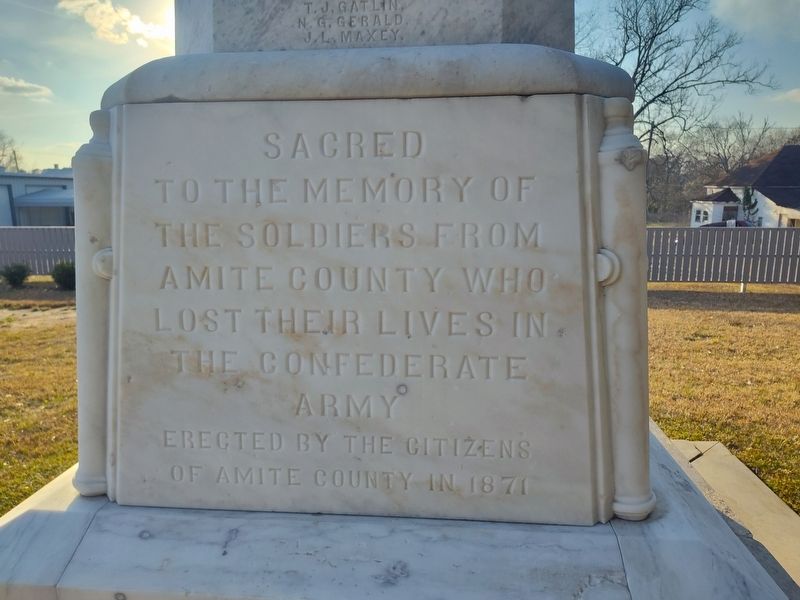 Amite County Confederate Honor Roll Marker image. Click for full size.