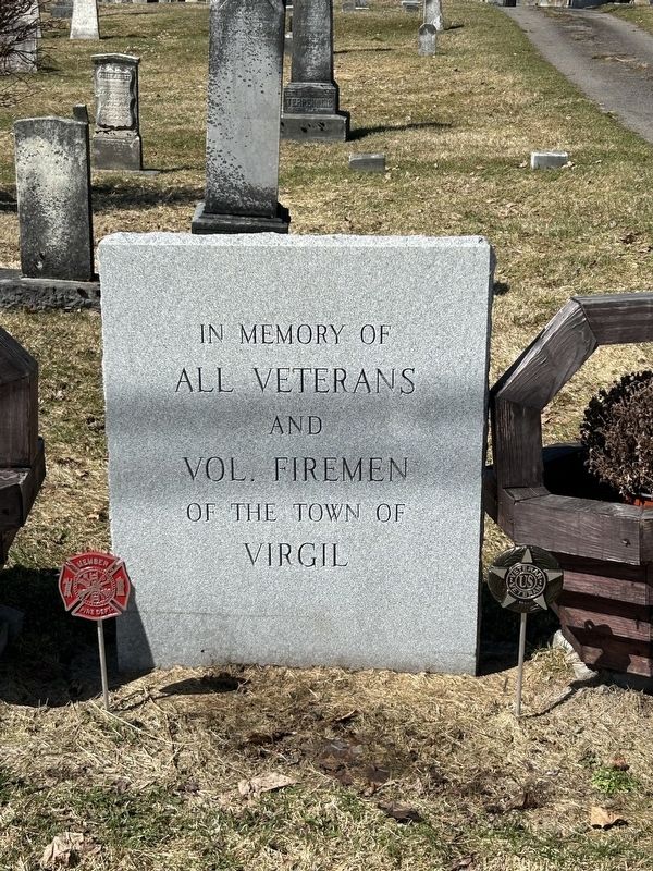 Virgil Veterans & Vol. Fireman Memorial. Click for full size. Virgil Veterans & Vol. Fireman Memorial image. Click for full size.