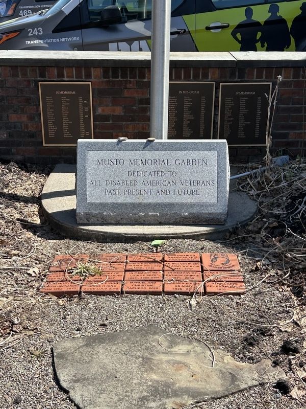 Musto Memorial Garden Marker. Click for full size. Musto Memorial Garden Marker image. Click for full size.