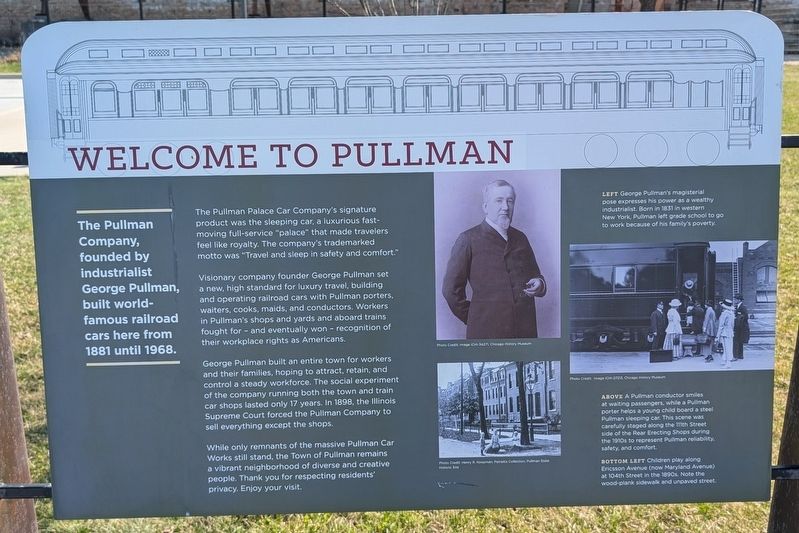 Welcome to Pullman Marker image. Click for full size.