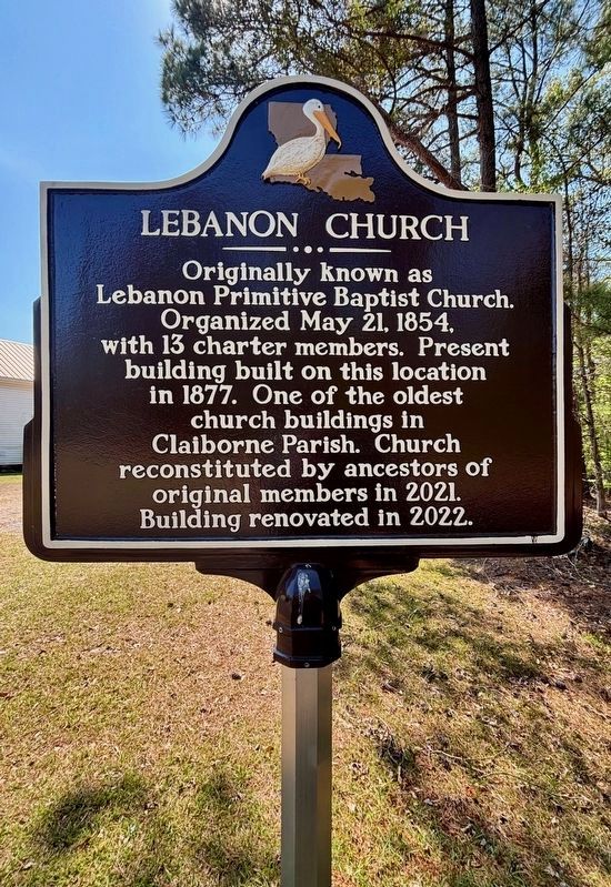 Lebanon Church Marker. Click for full size. Lebanon Church Marker image. Click for full size.