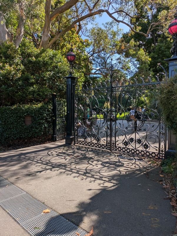 Domain Road Gate and Marker. Click for full size. Domain Road Gate and Marker image. Click for full size.