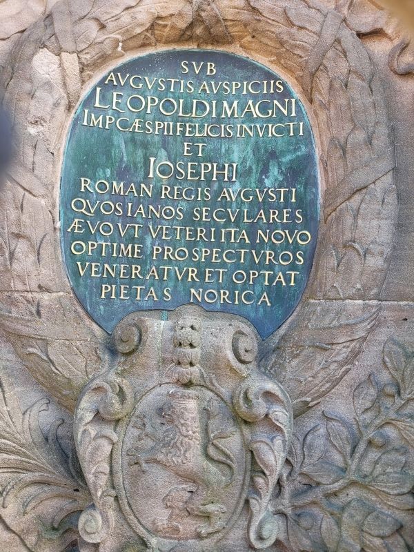Bridge inscription of the Heilig-Geist-Spital (Pegnitz Bridge) Marker - 2nd Plaque. Click for full size. Bridge inscription of the Heilig-Geist-Spital (Pegnitz Bridge) Marker - 2nd Plaque image. Click for full size.