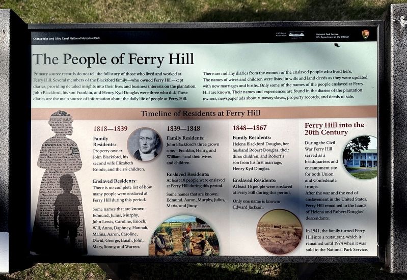 The People of Ferry Hill Marker image. Click for full size.
