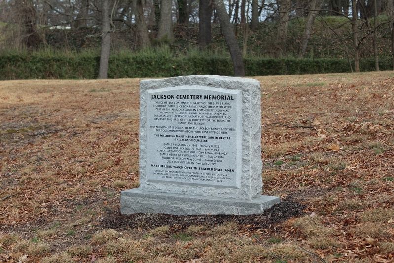 Jackson Cemetery Memorial Marker. Click for full size. Jackson Cemetery Memorial Marker image. Click for full size.