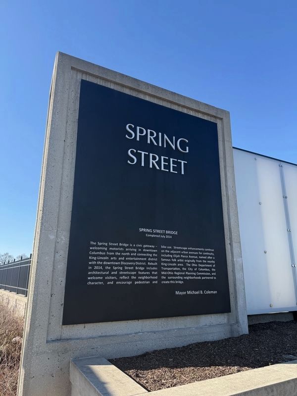 Spring Street Bridge Marker. Click for full size. Spring Street Bridge Marker image. Click for full size.