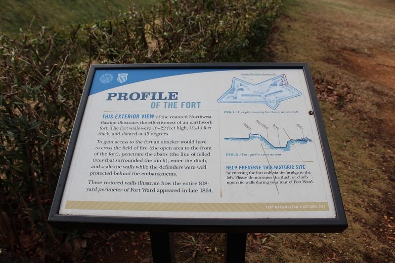 Profile of the Fort Marker. Click for full size. Profile of the Fort Marker image. Click for full size.