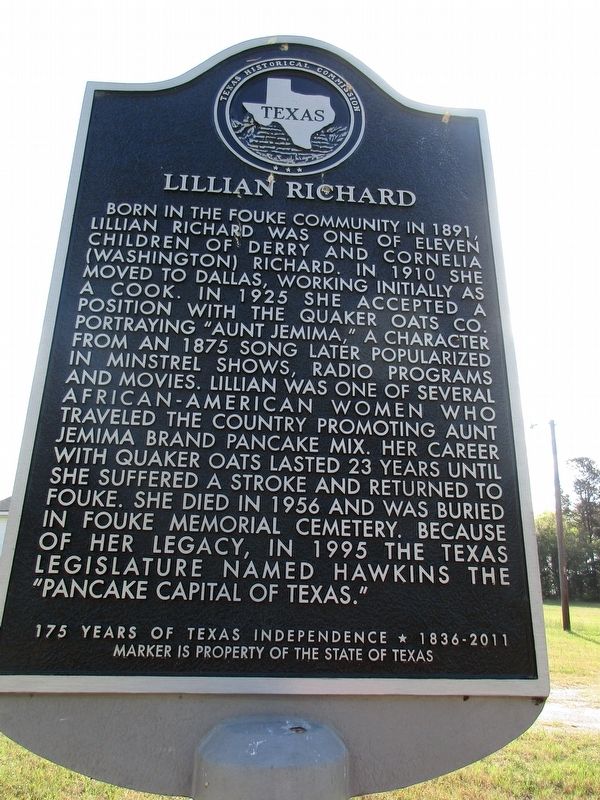 Lillian Richard Marker image. Click for full size.