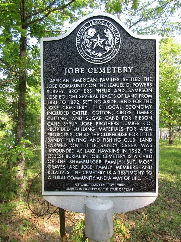 Jobe Cemetery Marker image. Click for full size.