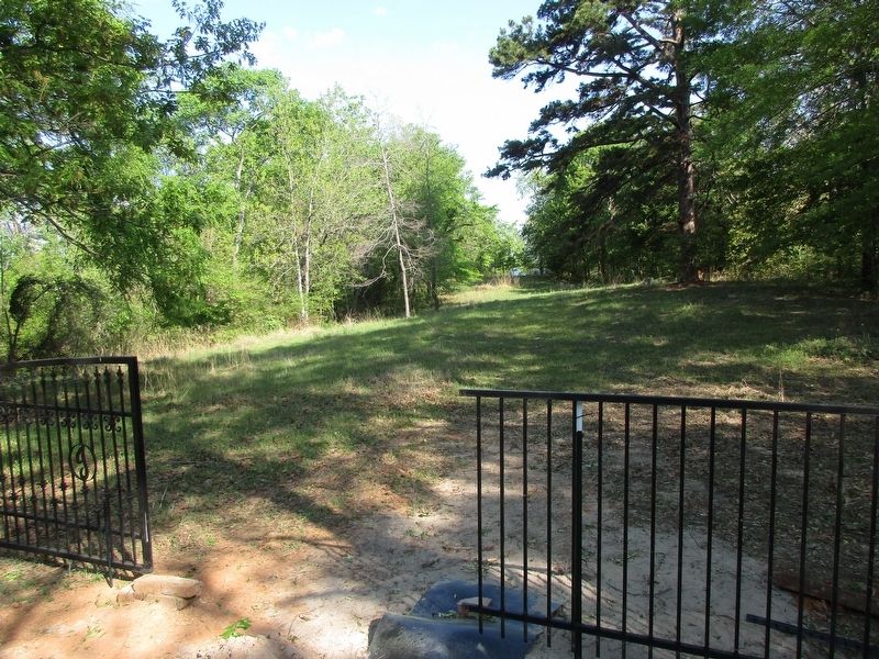 Jobe Cemetery and marker image. Click for full size.