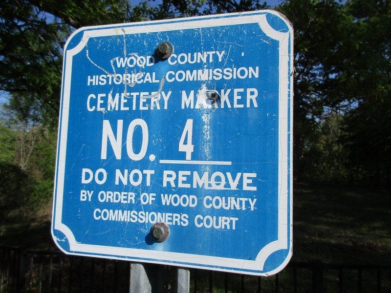 Wood County historical cemetery sign image. Click for full size.