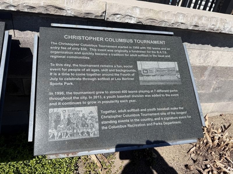 Christopher Columbus Tournament Marker. Click for full size. Christopher Columbus Tournament Marker image. Click for full size.