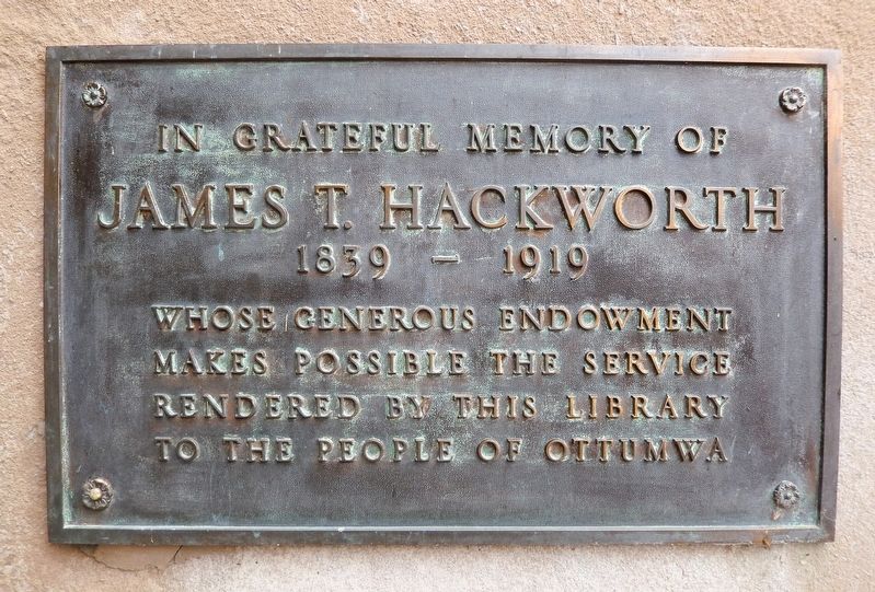 Ottumwa Public Library Marker image. Click for full size.