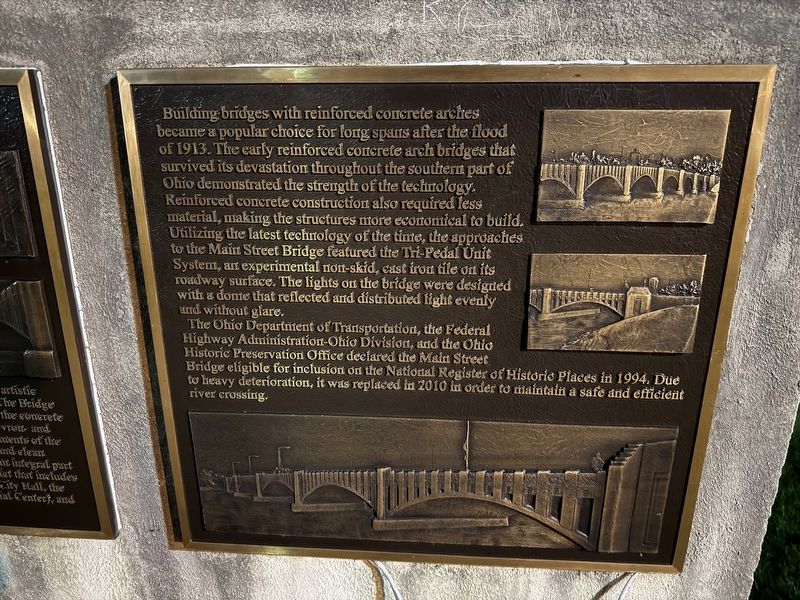 The Main Street Bridge Marker. Click for full size. The Main Street Bridge Marker image. Click for full size.