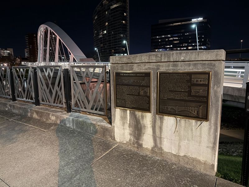 The Main Street Bridge Marker. Click for full size. The Main Street Bridge Marker image. Click for full size.