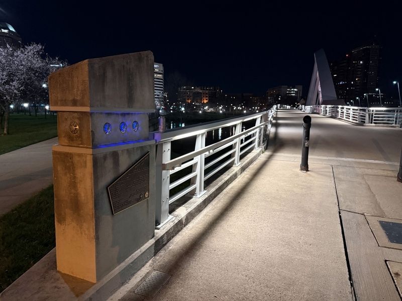 The Main Street Bridge Marker image. Click for full size.