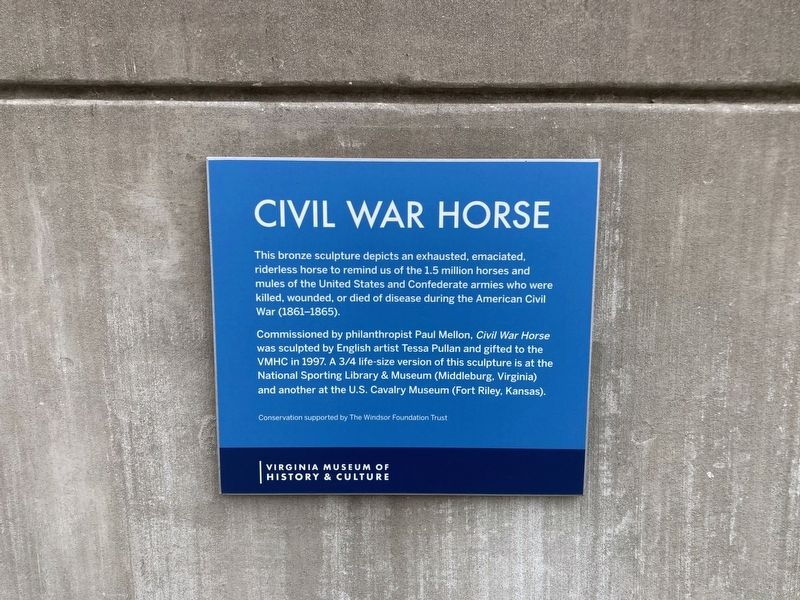 Civil War Horse Marker. Click for full size. Civil War Horse Marker image. Click for full size.
