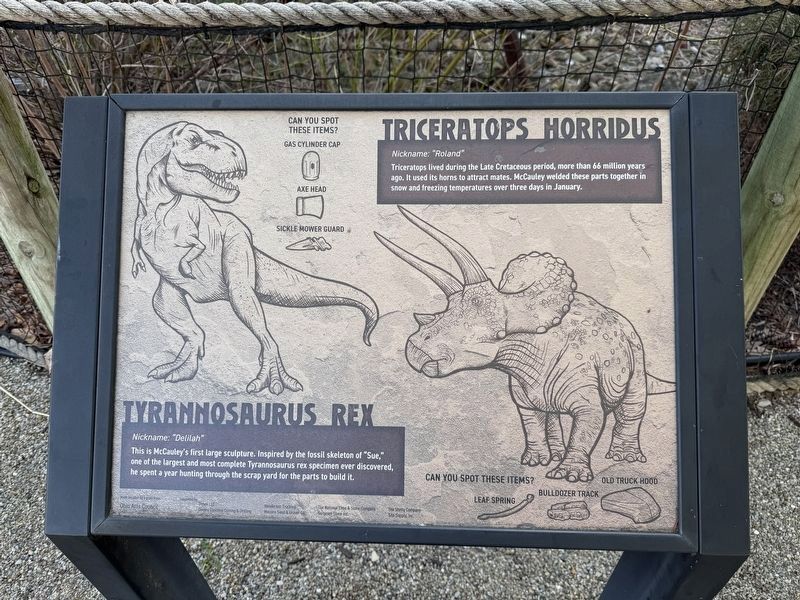 Triceratops Horridus / Tyrannosaurus Rex Marker. Click for full size. Triceratops Horridus / Tyrannosaurus Rex Marker image. Click for full size.