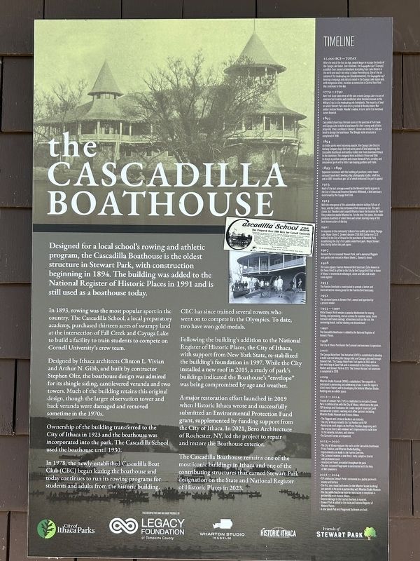 The Cascadilla Boathouse Marker. Click for full size. The Cascadilla Boathouse Marker image. Click for full size.