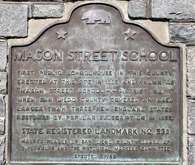 Mason Street School Marker image. Click for full size.