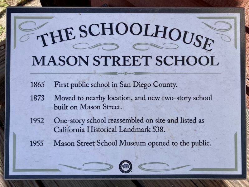 Mason Street School Timeline image. Click for full size.