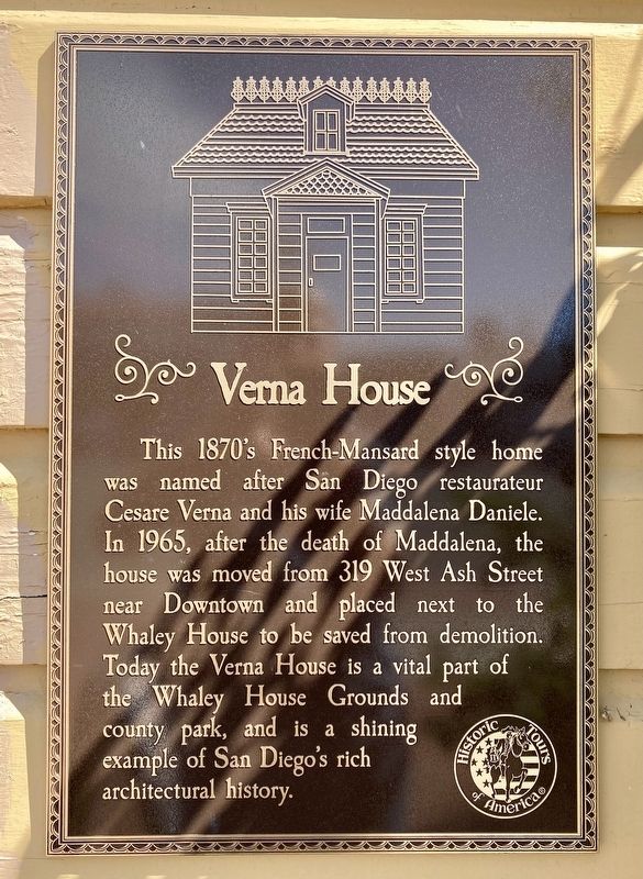 Verna House Marker. Click for full size. Verna House Marker image. Click for full size.