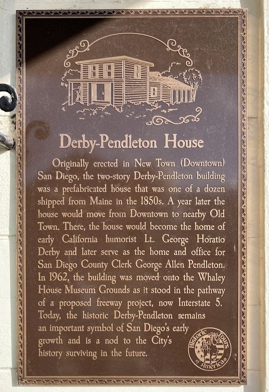 Derby-Pendleton House Marker. Click for full size. Derby-Pendleton House Marker image. Click for full size.