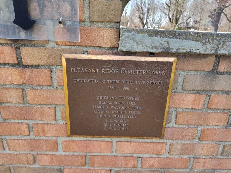 Pleasant Ridge Cemetery Assn. Marker image. Click for full size.