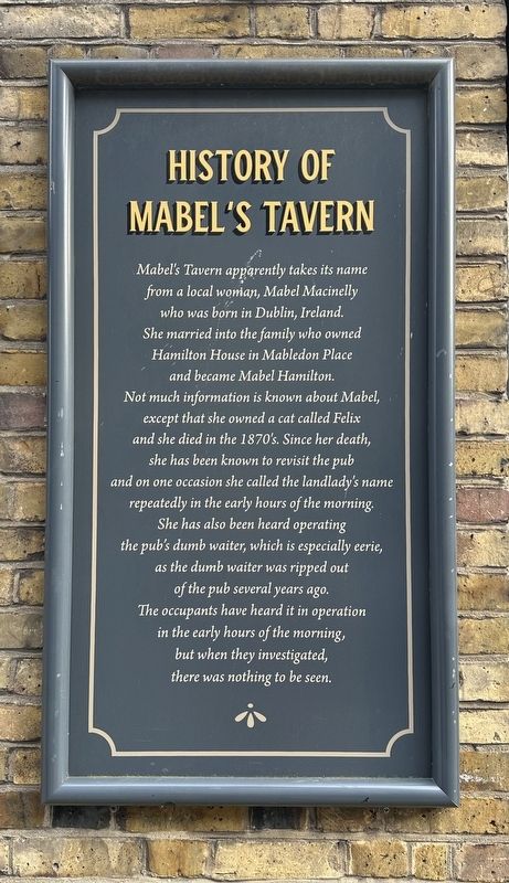 History of Mabel’s Tavern Marker. Click for full size. History of Mabel’s Tavern Marker image. Click for full size.