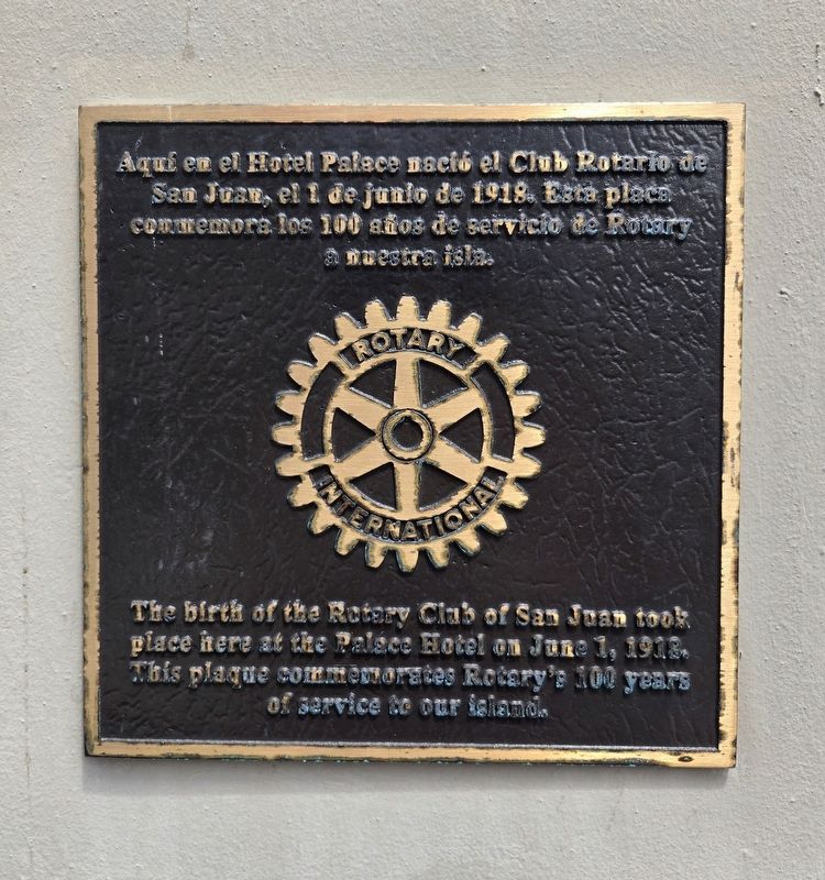 The Rotary Club of San Juan Marker. Click for full size. The Rotary Club of San Juan Marker image. Click for full size.