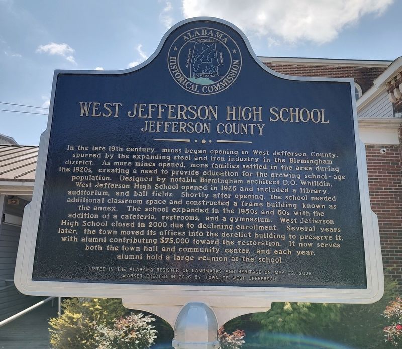 West Jefferson High School Marker. Click for full size. West Jefferson High School Marker image. Click for full size.