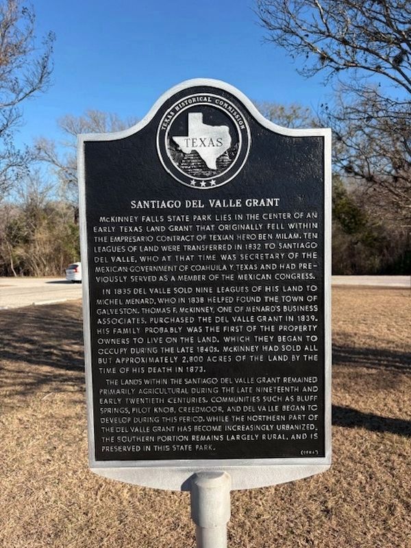 Santiago del Valle Grant Marker. Click for full size. Santiago del Valle Grant Marker image. Click for full size.