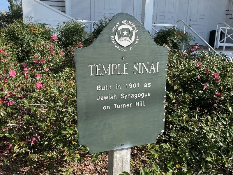 Temple Sinai Marker. Click for full size. Temple Sinai Marker image. Click for full size.