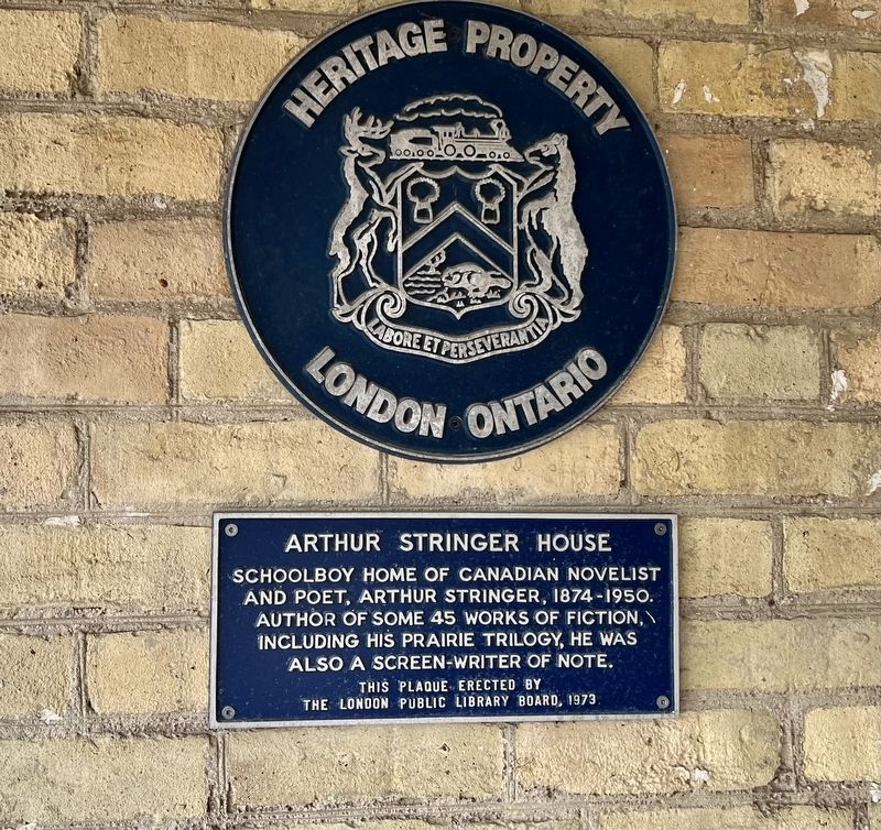 Arthur Stringer House Marker image. Click for full size.