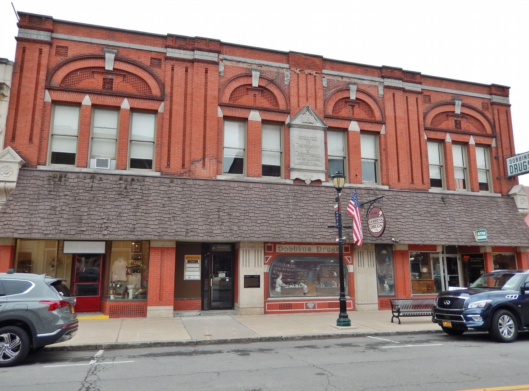 DeWitt Parshall Memorial Building / Dobbins Drug Store. Click for full size. DeWitt Parshall Memorial Building / Dobbins Drug Store image. Click for full size.