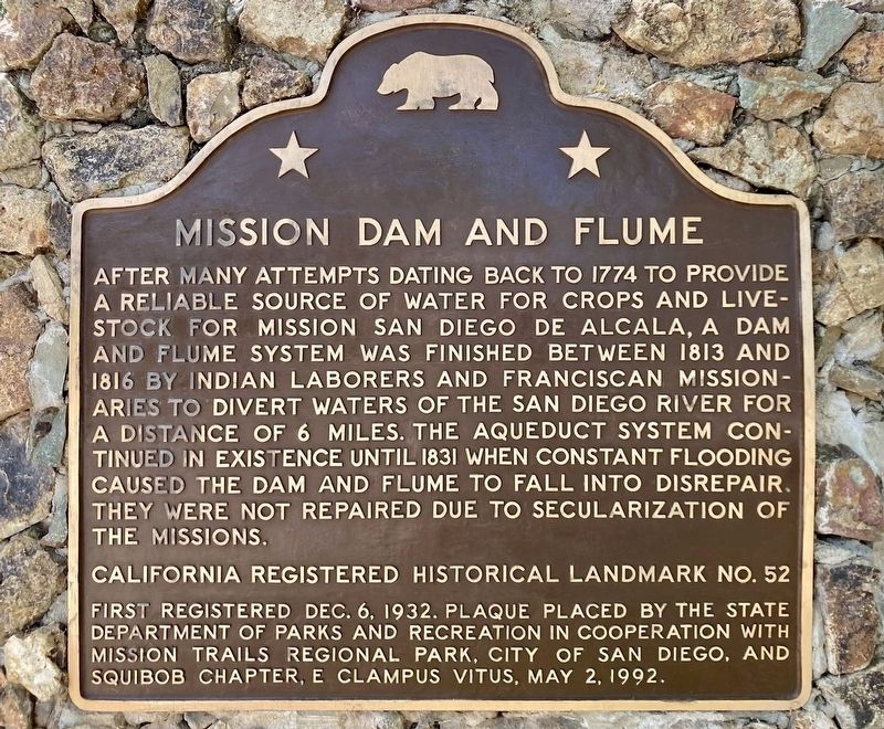 Mission Dam and Flume Marker. Click for full size. Mission Dam and Flume Marker image. Click for full size.