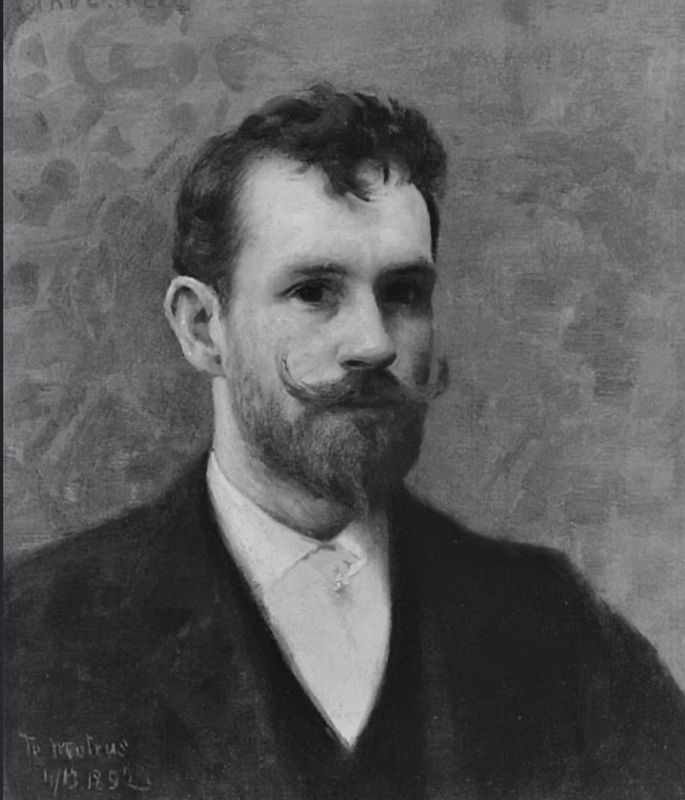 Paul Peel, self-portrait, 1892 image. Click for full size.